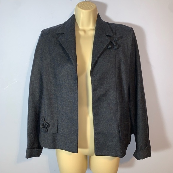 wilshire classic LA Jackets & Blazers - Wilshire classic vintage open grey blue wool Women's open Jacket blazer large